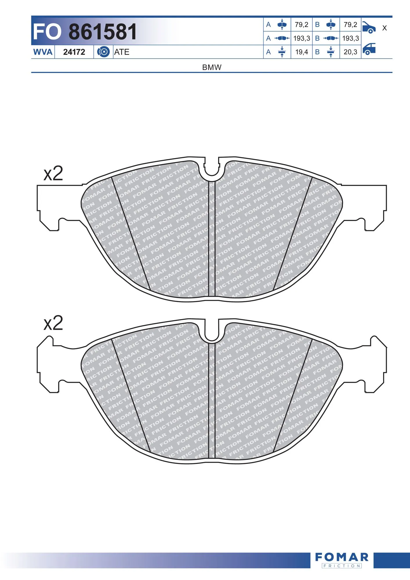 Brake Pad Set, disc brake